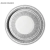 Plates 1pc Creative Ceramic Round Plate Dish Serving Tray Western Cake Steak Salad Dishes Restaurant Kitchen Tableware