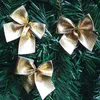Dekoracje świąteczne -24pcs ozdoba dekoracyjna wisząca łuk Bowknot But Butre Tree Śliczne (24pcs złoto)
