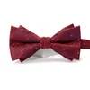 Bow Ties Designers varumärke Toppkvalitet Tie för män Red Party Wedding Butterfly Fashion Casual Double Layer Men's Bowtie Present Box SMAL22