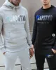 Tracksuit Trapstar Blue and White منشفة مطرزة سروال سترة سروال شارع High Street الرجال الأزواج