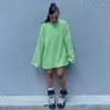 Casual Dresses Bulk Items Wholesale Lots Loose For Women Streetwear Long Sleeve T Shirt Dress Autumn Clothes Pink Mini