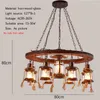 Pendant Lamps Vintage Attic Boat Wooden Chandelier Restaurant Bar Coffee Shop Creative Industrial Style American Personality Lamp