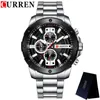 Wristwatches Wrist Watch Men Waterproof Chronograph Military Army Stainless Steel Male Clock Top Man Sport Watches 8336Wristwatches Wristwat