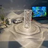 Masa lambaları elmas lamba modern yatak odası led gece ışıkları kafe masası dekor oturma odası açık cam abajur yenilik