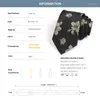 Галстуки для бабочек мужской цветочный галстук черный 7 см для мужчин высококачественный бизнес -костюм.
