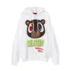 Men's Hoodies VivGae National Trends Wear 2023 Style Autumn And Winter Plush Bear Embroidered Fashion Cute COUPLE'S Hoodie Men W