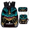 Backpack 3 em 1 Camuflagem Exército CS GO 3D Imprimir mochilas CSGO Bola de jogo infantil Bolsa de livros Estudante Harajuku School School Sacors Trendy Travel Bags