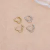 Hoop Earrings A Girl'&baby Simple Hollow Heart Temperament Couple For Women Texture Jewelry Gift Wholesale