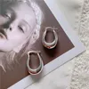 Серьги обруча Rongho Vintage Metal Waterdrop для женщин Хип -хоп ювелирные украшения Серьга Золотая Круг Женщина Бринкос Панк Бихо