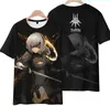 Men's T Shirts Nier: Automata 2B T-shirt Game Nier Automata 9Scosplay Shirt Fashion Men toppar tees