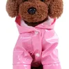 Hondenkleding Outdoor Puppy Pet Rain Coat S-Xl Hoody Waterdichte jassen Pu Raincoat voor hondenkatten Kleding