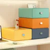 Storage Boxes Colorful Desktop Stackable Organizer Drawer Office Accessories Box Makeup Plastic Container Bathroom