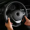 Steering Wheel Covers 1pc Cover 15" 37-38cm Black Car Needle Thread Anti-Slip