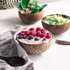Bowls 12-15cm Natural Coconut Bowl Protection Wooden Wood Tableware Spoon Coco Smoothie Kitchen Mixing Set
