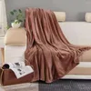 Blankets Fleece Blanket Fuzzy Soft Anti-Static Sofa Cover Noon Break Bedspread Winter Simple Style Bedding Throw For Bedroom