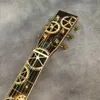 41-Zoll-D-Barrel-Akustikgitarre der D45-Serie mit vollständiger Abalone-Kessel und Mosaik-Akustikgitarre mit schwarzen Fingern