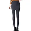 Women's Pants Solid Color Women Skirt Leggings Stretchy High WaistWomen Korean Style Slim-fitting With For Autumn Winter