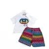 Designer di lusso Set di abbigliamento per bambini Maglietta corta moda Marchio di moda britannico estate tesori per bambini e ragazze cotone due p7763513