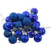 Decorações de Natal grande coisa 24pcs chiquebres árvores planície glitter natal ornament ball decoração azul