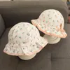 Hüte Sommer Baby Sonne Blumendruck Mädchen Eimer Hut Kinder Kleinkind Outdoor Schutz Visier Strandkappe