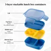 Storage Bottles Kitchen 1900ml Microwave Lunch Box High Quality Plastic Food Container Children Kids School Office Portable Bento