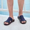 Slippels Maat 38-47 Echte lederen mannen Slipper Zomerhuis Schoenen Casual Buiten Strandglaasjes Zwart Flat Male Indoor FlopSlippers