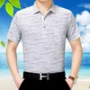 남성용 폴로 남성 짧은 슬리브 실크 여름 셔츠 남성복 2023 폴로 셔츠 브랜드 고품질 파라 Hombre 81117 KJ1260