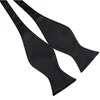 Bow Ties Solid Color Mens Bowties Plain Silk Self Tie 8 Färger