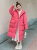 Kvinnors trenchrockar Kbat Warm Parkas Winter Coat Women 2023 Overdimensionerad jacka Söt huva Loose Ladies Korean Fashion Black Outerwear