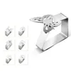 Clothing Storage & Wardrobe 6Pcs Tablecloth Clip Wedding Stainless Steel Hollow Clamp Holder Table Cover Kitchen Supplies