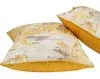 Oreiller Vintage jaune paysage décoratif coussin/almofadas étui 45 50 chinoiserie broderie rétro couverture décoration de la maison