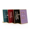 Jewelry Pouches Earring Display Stand Props Factory Direct Sales Metal Microfiber Earrings Storage Stall Board