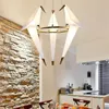 Pendants lampes or oiseaux cage lampe salon chambre origami légère cuisine papier à manger maison pending luminaires d'éclairage