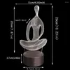 Lampade da tavolo 3D Illusione Yoga Meditazione Night Light 7 Color Changing Desano LED LAMPAGGIO TOYS UD88