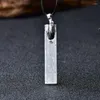 Decorative Figurines Natural Selenite Plaster Pendant Necklace Rock Mineral Specimen Jewelry Reiki Healing Crystal Energy Stone DIY Gifts