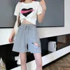 Pantaloncini da donna Foro da donna Hip Hop Basic Mujer Harajuku Cool Vita alta Tutto-fiammifero Ulzzang Coulisse Tempo libero Allentato Alla moda Solido Studenti