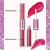 Lip Gloss Lifter Doppelseitiges Lippenstift-Set für Frauen, wasserfest, hochglänzend, voller aussehende Lippen