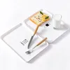 Plates Rectangular Plate Household Simple Breakfast Plastic Tea Tray Dinner Dessert Small