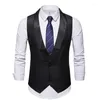 Coletes masculinos masculino de xale de xale preto colete 2023 marca slim fit cistascoat masculino negócio vestido formal chaleco hombre stra22