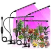 Grow Lights 2-Pack LED For Indoor Plants Lamps Blue Red Spectrum With Gooseneck And Timer Setting Seedlings