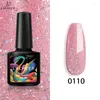 Gel de unhas lacheer 10ml litrins lantejas polimento de cor roxa vermelha absorve o verniz LED UV semi -permanente para o Manicure Top Coat