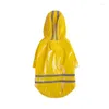Dog Apparel Outdoor Puppy Pet Rain Coat S-XL Hoody Waterproof Jackets PU Raincoat For Dogs Cats Clothes