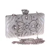 Evening Bags Fashion Luxury Women Wedding Elegant Clutch Box Bag Banquet Pearl Floral Purse Small Handbags