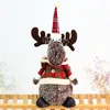 크리스마스 장식 귀여운 플러시 엘크 앉은 인형 인형 테이블 장식 가정 장식 축제 어린이 선물
