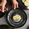 Plates 1PCS Bone China Plate Tableware Sushi Dish Meal Dinner Service Retro Round Ceramic Dinnerware Restaurant Home Kitchen Supplies