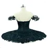 Scene Wear Professional Fashion Design Women Adult Performance Black Swan Classical Ballet Tutu