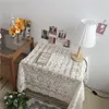 Tafelkleed Europese stijl kanten tafelkleed gebreide bedkap rozenbureau vintage bureaubladdecoratie voor slaapkamer