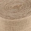 Christmas Decorations Promotion! 10m Burlap Ribbon For DIY Party Wedding Decor Arts Crafts - 6cm