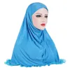 Ethnic Clothing Muslim Women Hijab Rhinestone Head Scarf Islamic Shawl Wrap Pullover One Piece Amira Hijabs Prayer Cap Hat Arab Chest Cover