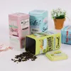 Caixas de armazenamento Pacote de grãos de café selo Tin Square Candy Biscoits Tea Box Organizador para casa